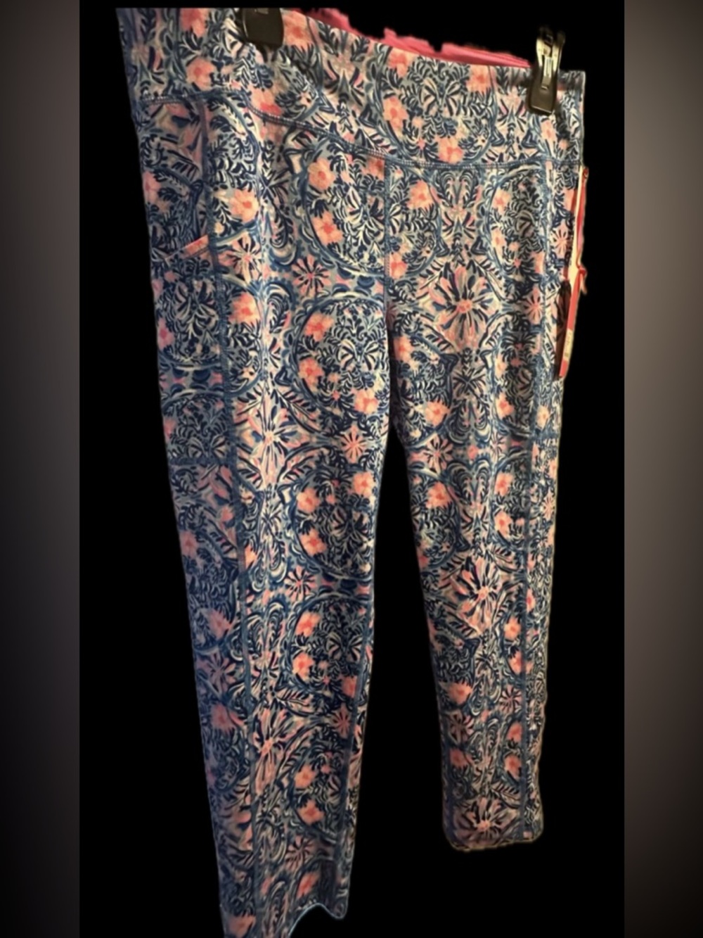 Lilly Pulitzer Blue and Pink Paisley Leggings